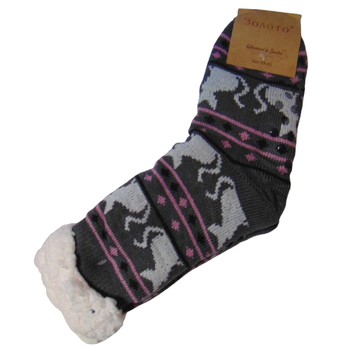 Жіночі шкарпетки з хутром Золото 35-38 сірі 0101, фото 1