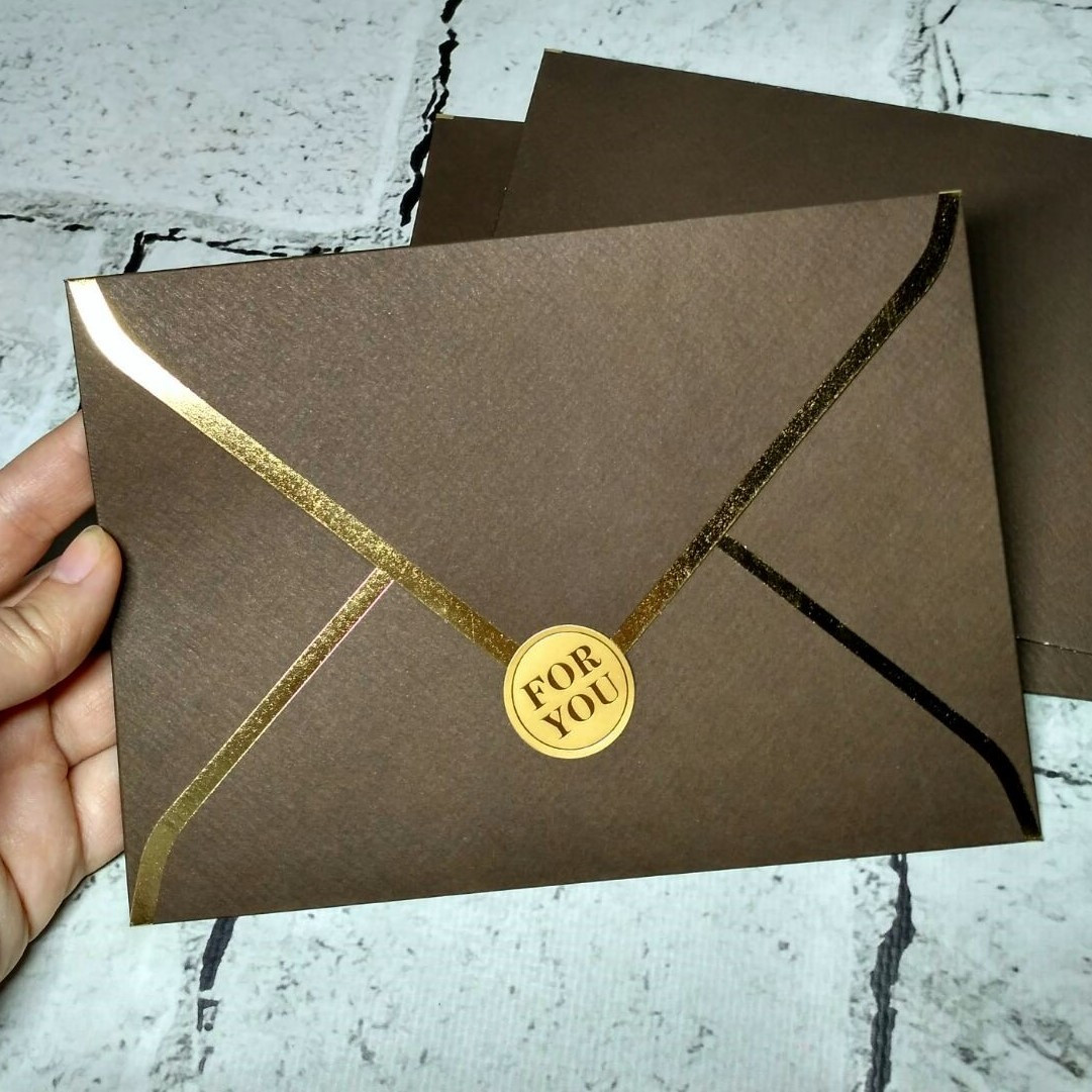 Конверт паперовий Преміум Gold 12,5х17,4 см Коричневий 5-85392, фото 1