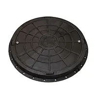 Люк оглядовий №2 із запірним механізмом (max 2т) 680*680 чорний