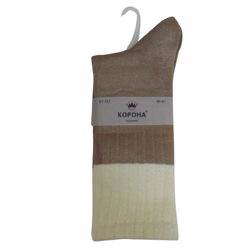 Високі шкарпетки кашемір Корона 36-41 бежеві 767, фото 1