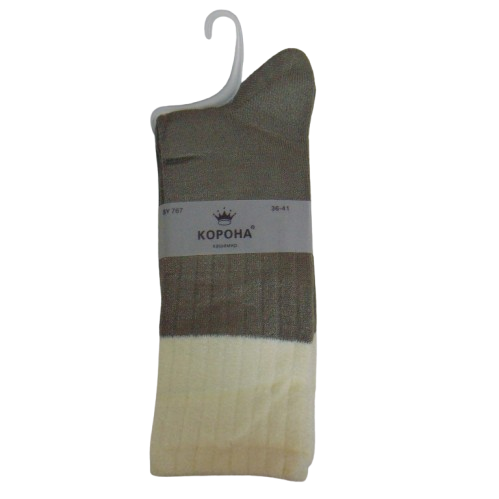 Високі шкарпетки кашемір Корона 36-41 хакі 767, фото 1