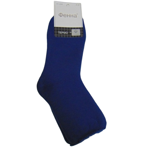 Термо шкарпетки пухові без гумки Фена 530 41-47 сині, фото 1