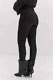 Лосіни замшеві теплі екошкіра S чорні, фото 3