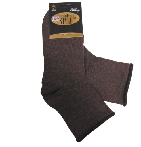 Шкарпетки без гумки comfort style Rich Style 41-45 коричневі, фото 1
