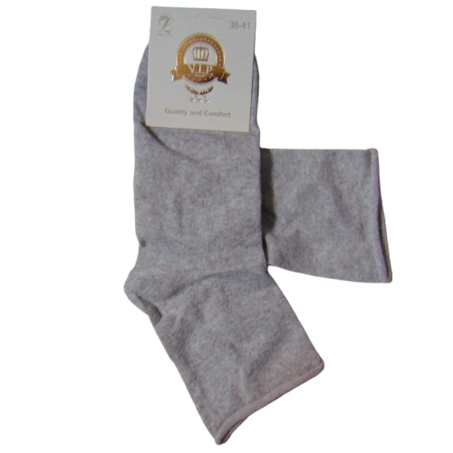 Шкарпетки без гумки VIP 36-41 сірі, фото 1
