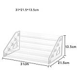 Органайзер стенд для лаків настільний прозорий пластиковий на 5 рівнів Полиця підставка для лаків, косметики, фото 2