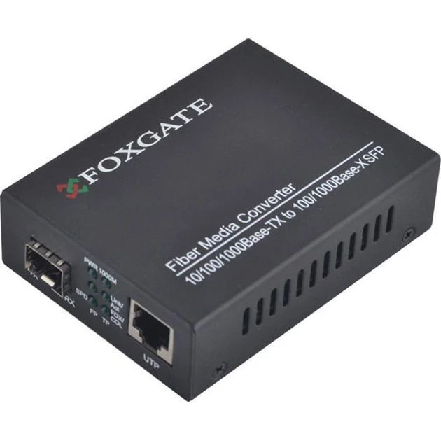 GE POE медіаконвертор FoxGate ECi-SFP1000-FE/GE-POE