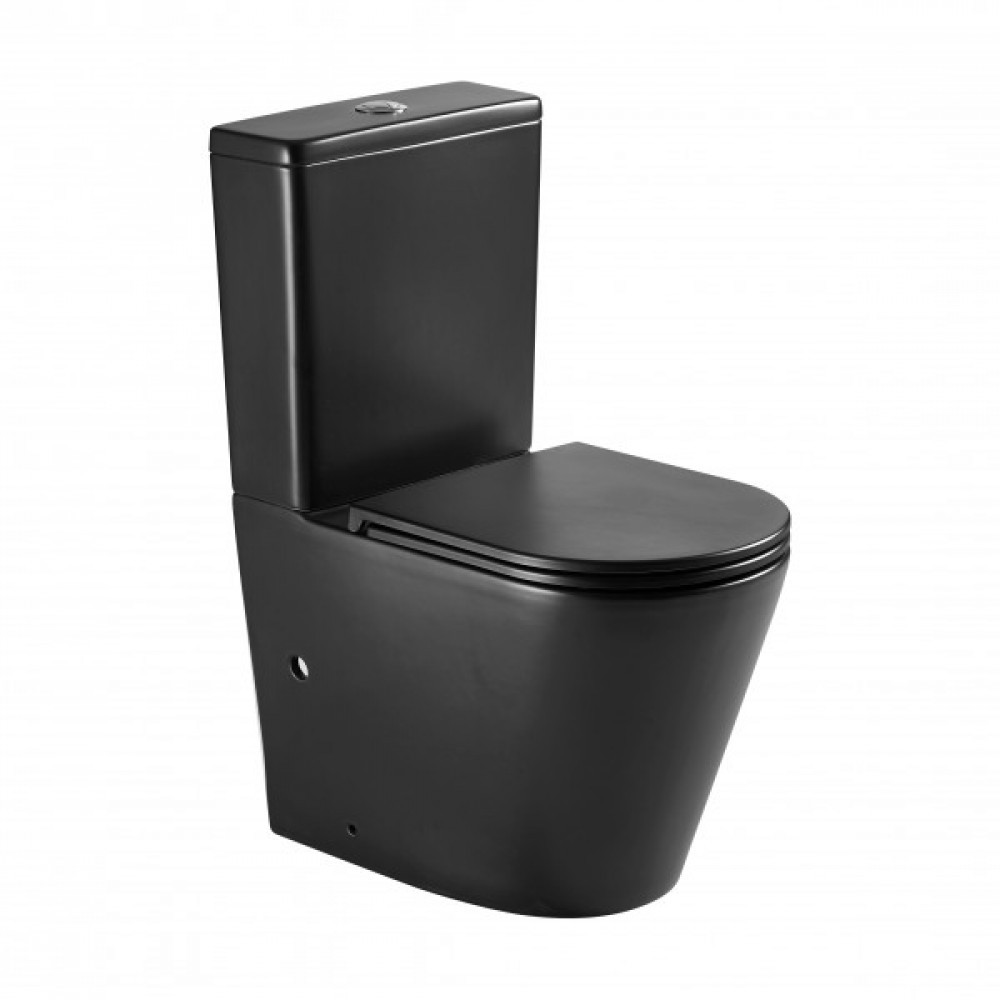 Унітаз Imprese Vltava Twist с06509610 із сидінням duroplast чорний, фото 1