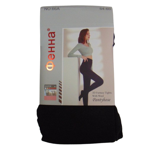 Колготи альпака з начосом Фена 54-60 чорні К66, фото 1