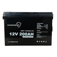 Акумулятор LiFePo4 UWarmSof 12V 200Ah BMS + LED (з екраном)