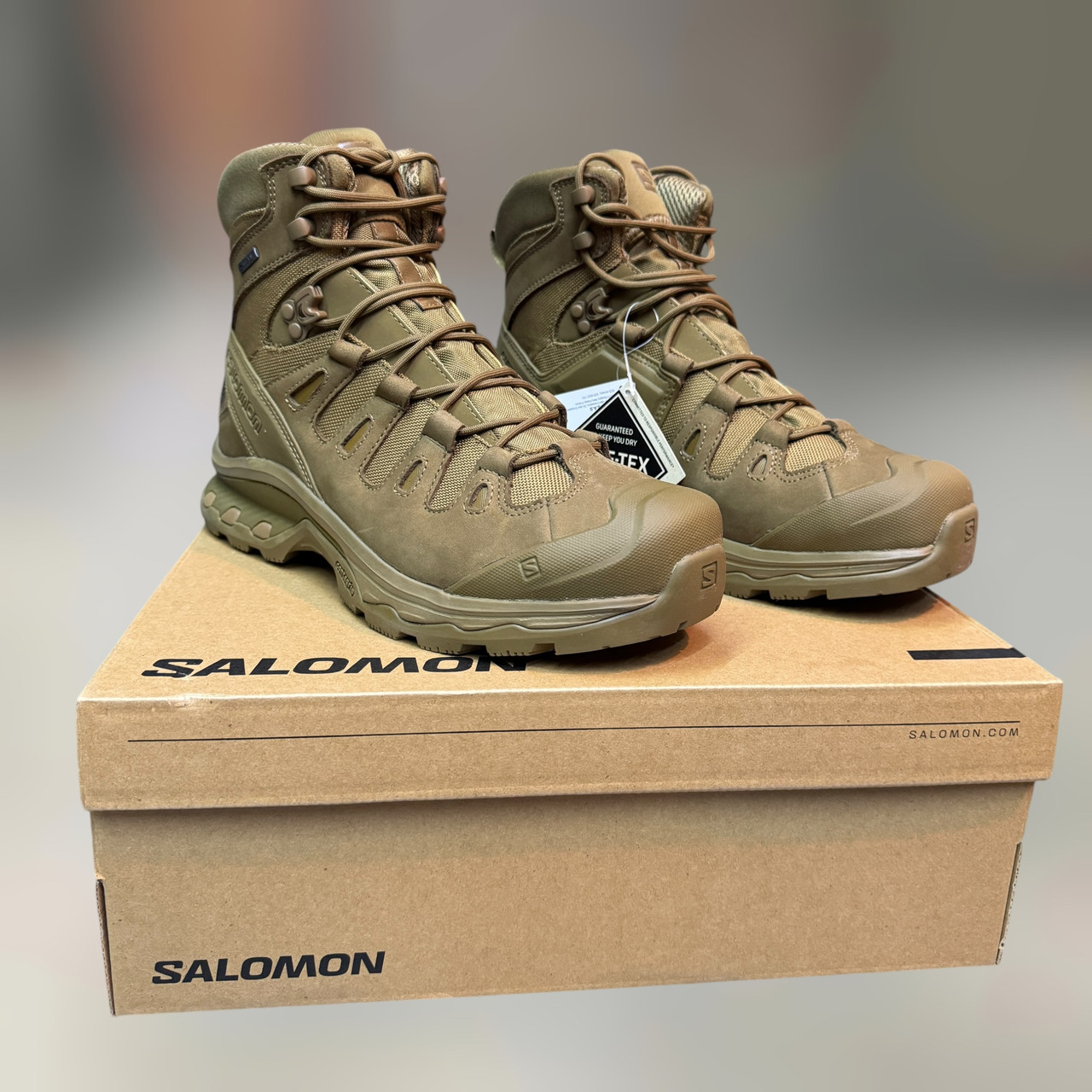 Берці тактичні Salomon QUEST 4D GTX Forces 2, р. 40 2/3 (7), колір Койот, GoreTex, берці армійські тактичні, (L40943400)