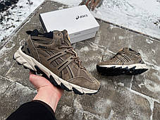Чоловічі зимові кросівки на хутрі Asics Gel-Sonoma 15-50 Gore-tex коричневі водонепроникні, фото 4