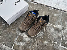 Чоловічі зимові кросівки на хутрі Asics Gel-Sonoma 15-50 Gore-tex коричневі водонепроникні, фото 6