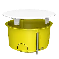 Коробка-розпод.поліпроп. 850 °C самозагас. д/гіпсокарт Ø 80х45 мм із кришкою MB102 PLK60024