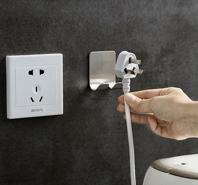 Тримач настінний багатофункціональний універсальний самоклейний сталевий, фото 1