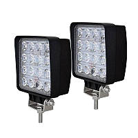Фара робочого світла 48w 12-24v. Додаткові Led фари квадратні далекого світла