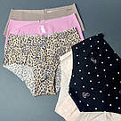 Безшовні трусики Victoria's Secret PINK No Show Cheeky Panty, Набір 5 шт, Леопардові, фото 3