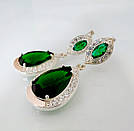 Срібні сережки з золотими накладками, фото 2