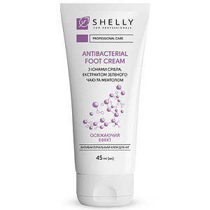 Крем для ніг Shelly антибактеріальний з іонами срібла, екстрактом зеленого чаю та ментолом 45 мл