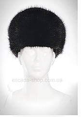 Шапка з хутра ондатри чорна.
