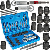 Экстракторы для сломанных винтов, гаек и шпилек, 26 элементов Geko G30036 Польша