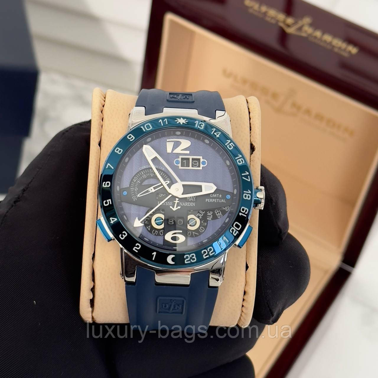 Годинник наручний Ulysse Nardin Executive El Toro GMT Perpetual Silver-Blue