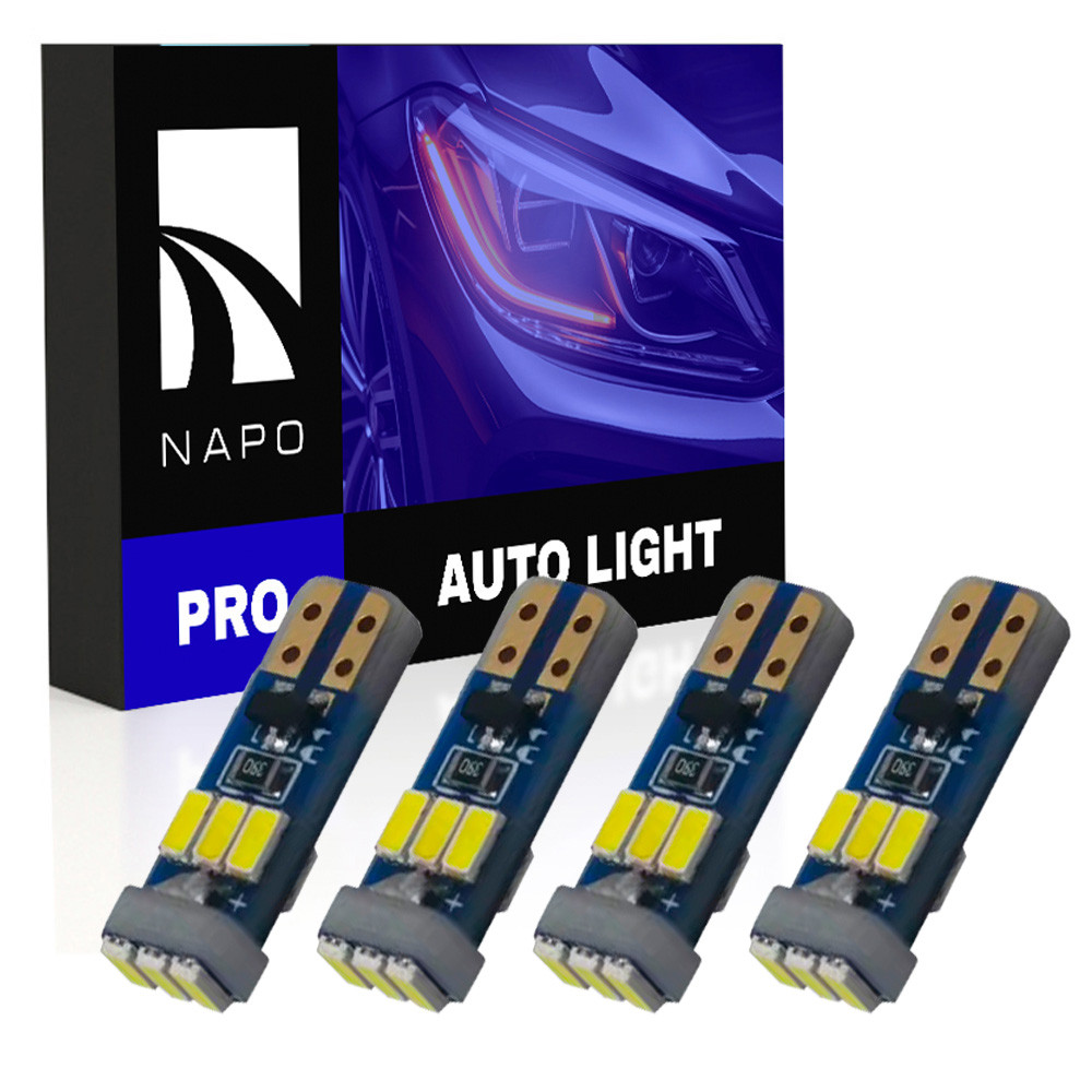 Комплект світлодіодних ламп NAPO PRO T5-3014-9smd T5 W1,2W 4 шт колір світіння білий, фото 1