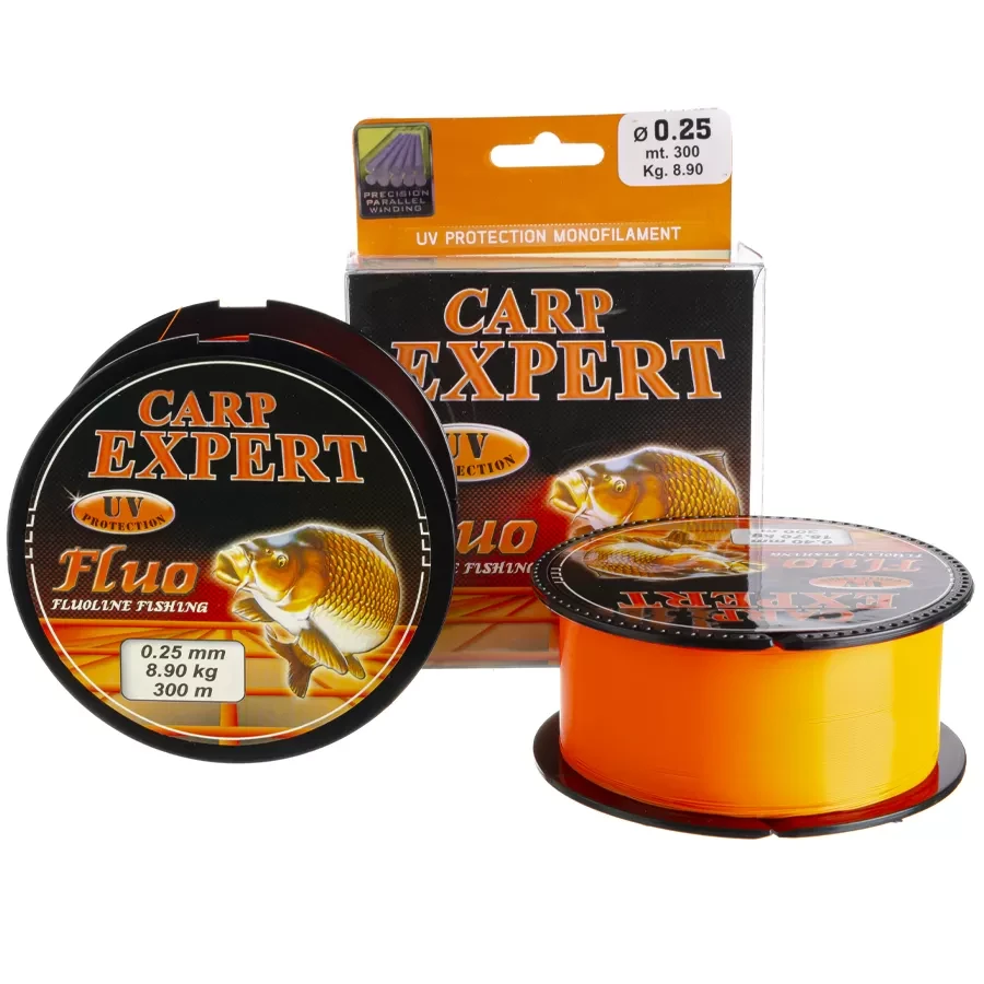 Коропова волосінь Carp Expert Fluo Orang 0,25 mm 300m