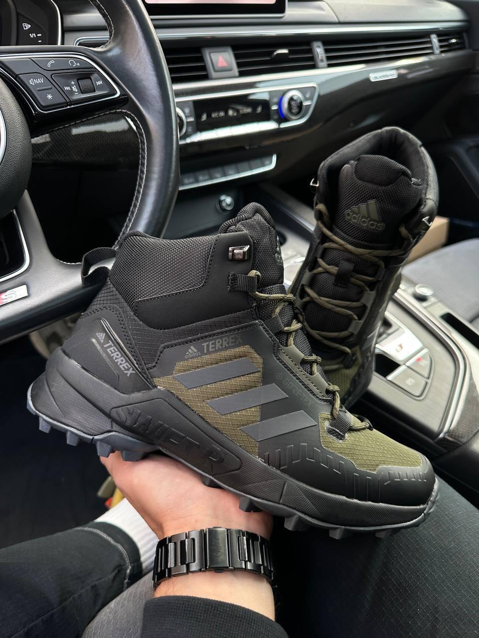 Чоловічі кросівки Adidas Terrex Swift R Army Green, кеди Адідас текстиль водонепрон. нейлон. Чоловіче взуття