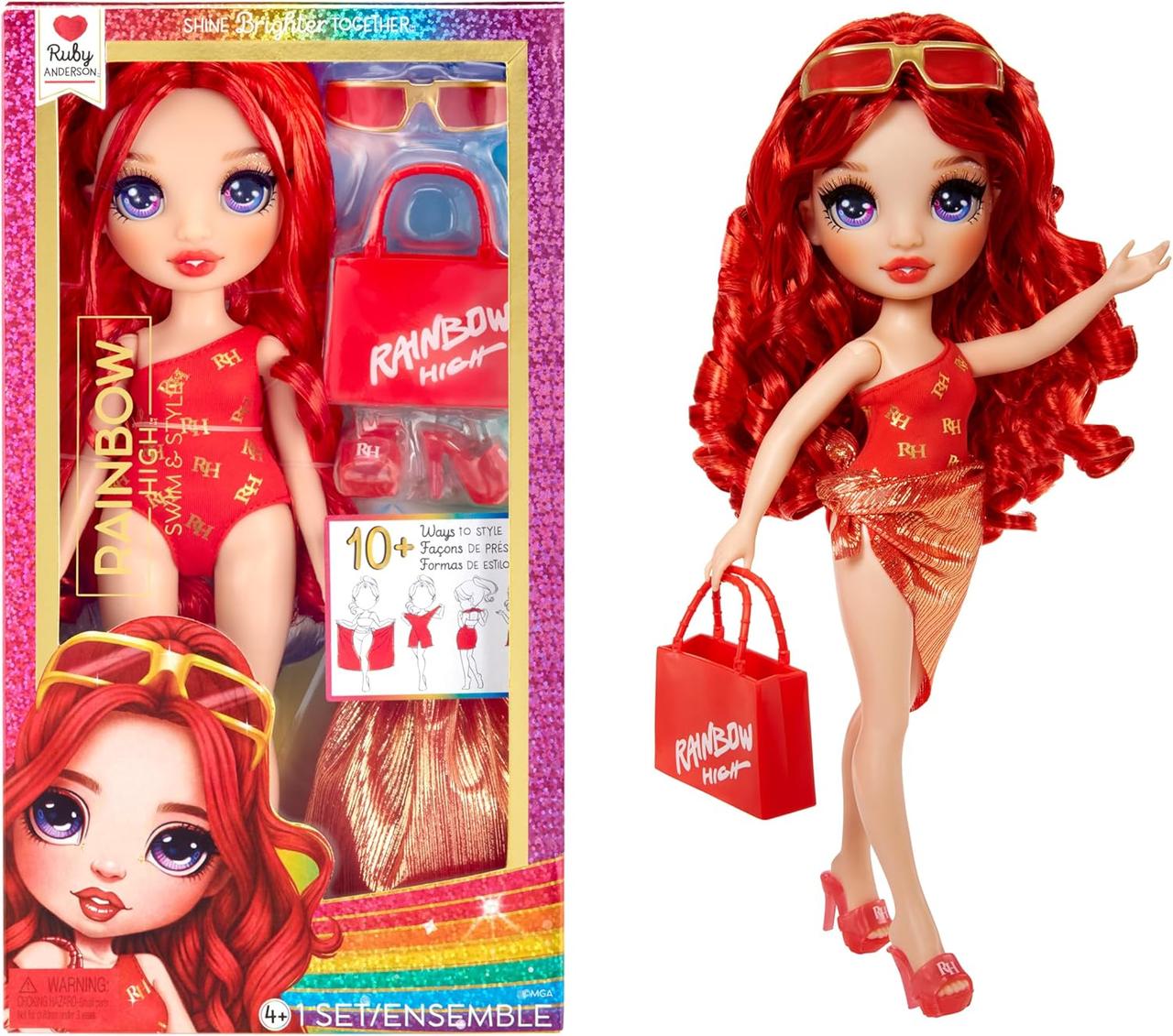 УЦІНКА (Прим'ята коробка) Лялька Rainbow high Swim and style Рубі 507277