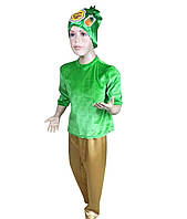 Карнавальный детский костюм Чупа-Чупс, атлас/зеленый с бежевым