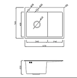 Кухонна мийка правосторонняя DUSEL з нержавіючої сталі SS304 DS50963-2RNB 63х50х23 з PVD покриттям NanoBlack, фото 10