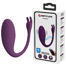 Віброяйце з керуванням через мобільний додаток та 12 режимами вібрації Pretty Love Catalina Remoste Stimulator Purple