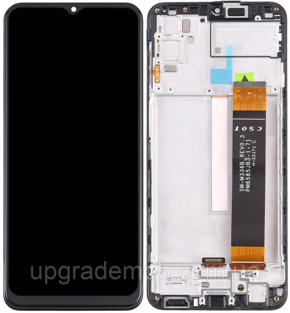 Дисплей модуль тачскрин Samsung M236 Galaxy M23 5G/M336/A235 чорний оригінал сервісне паковання з рамкою