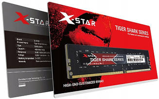 Оперативна пам'ять для ПК X-Star Tiger Shark DDR4 8Gb 2666Mhz new