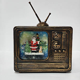 Новорічний музичний світильник зі снігом Water Lantern Телевізор ОО-971 ретро-нічник з ефектом снігу