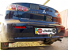 Фаркоп Mitsubishi Lancer X 2012-2017 (Мітсубісі Лансер 10) без підрізу бампера, фото 6