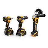 Набір 3в1 АКБ DeWalt 36V (Шуруповерт DCD996 + УШМ DCG409 + Гайковерт DCF922) Набір 3в1 Деволт, фото 7