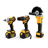 Набір 3в1 АКБ DeWalt 36V (Шуруповерт DCD996 + УШМ DCG409 + Гайковерт DCF922) Набір 3в1 Деволт, фото 9