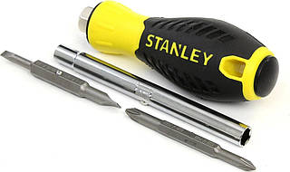 Викрутка STANLEY «6 Way»: насадки двосторонні PH1/PH2 1 шт., SL4,5/SL6 1 шт. подовжувач 6x8 мSTANLEY 0-68-012