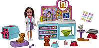 Ігровий набір лялька Барбі Челсі Ветеринарна клініка Barbie Chelsea Pet Vet Playset HGT12