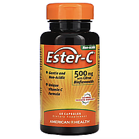 American Health, Ester-C, з цитрусовими біофлавоноїдами, 500 мг, 60 капсул
