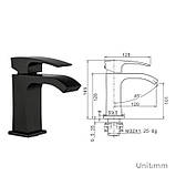 Смеситель для умывальника SANTEP 976-13 Черный матовый, фото 3