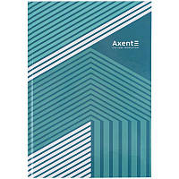 Тетрадь А4 твердая обложка 96 листов Axent Lines зеленая 8422-582. Канцелярская книга