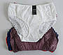 Жіночі труси з гіпюровими вставками в кольорах 3XL (10 шт), фото 2
