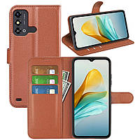 Чохол-книжка Litchie Wallet для ZTE Blade A53 Brown