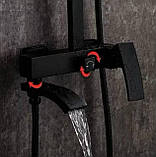 Чорна душова система для ванни SANTEP 976-22 Black, фото 4