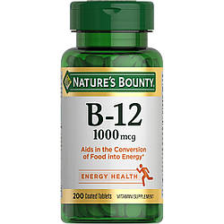Nature's Bounty Vitamin B12 Вітамін В12 1000 мг Нейчес Баунті США 200 таблеток 52805