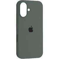Силіконовий чохол iPhone 16 матове покриття накладний чохол мікрофібра Оливковий