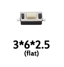 Кнопка 3x6x2.5мм flat SMD